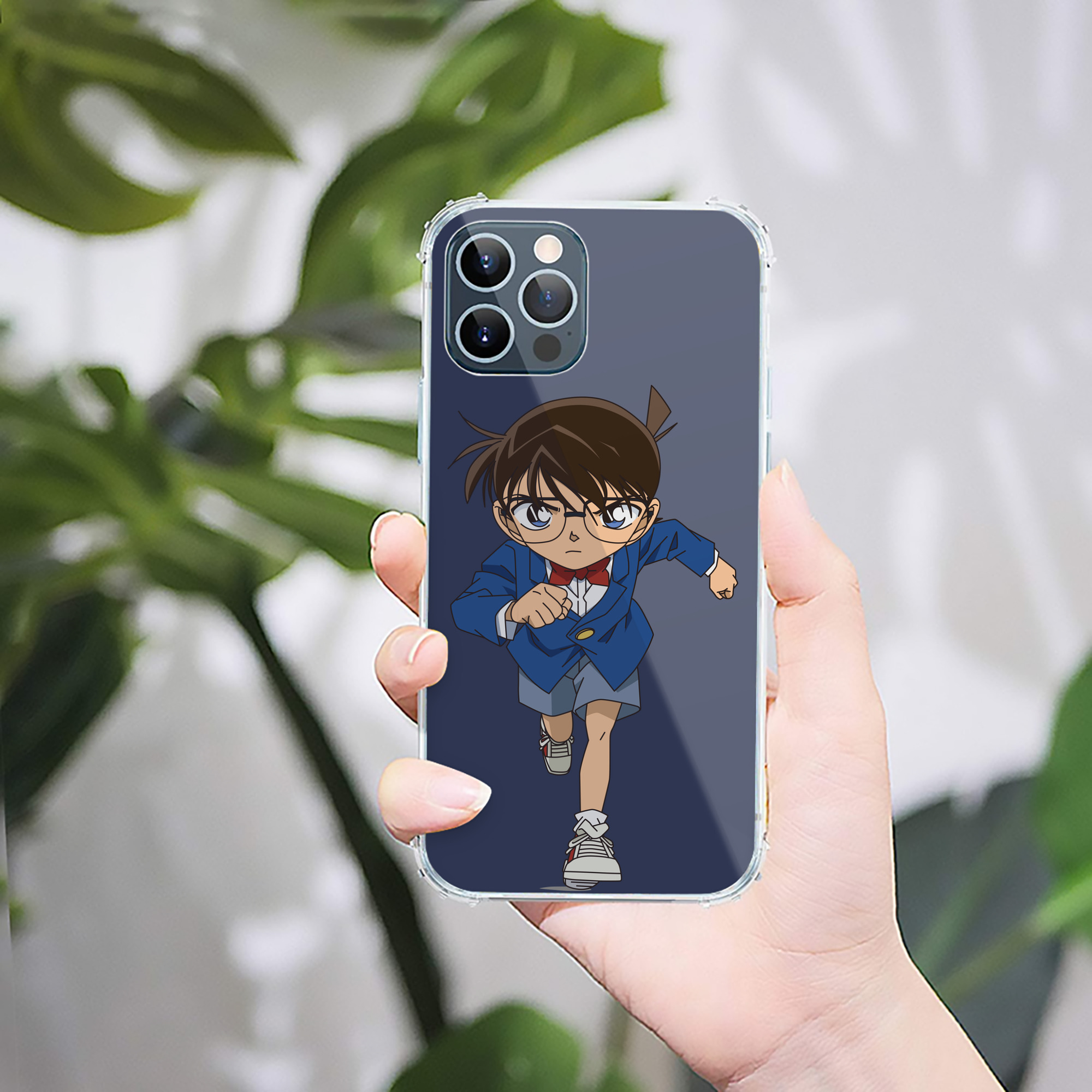 （画像用） 名探偵コナン 江戸川 コナン Detective Conan Conan Edogawa 【iPhone 12シリーズ対応】透明スマホケース（クリアソフトケース）